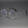 Jarek Titanium Rimless Oval Glasses Frames