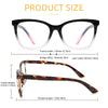 RETRO LARGE FRAME SPRING HINGE ANTI-BLUE LIGHT READING GLASSES