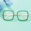 Square Green Eyeglasses