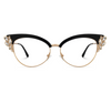 Stylish Black Browline Glasses