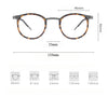 Ultra-light pure titanium retro round glasses frame