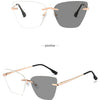 Rimless Metal Women Golden Glasses