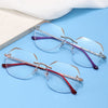 WOMEN'S FASHIONABLE HOLLOW TEMPLE ANTI-BLUE LIGHT READING GLASSES