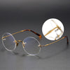 Jarek Titanium Rimless Oval Glasses Frames