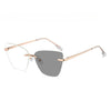 Rimless Metal Women Golden Glasses