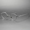 Titanium Vintage Oval Eyeglasses Frames KMN53