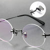 Titanium Semi-Rimless Round Glasses Frames KMN272