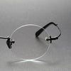 Titanium Semi-Rimless Round Glasses Frames KMN272