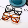 Black Fashion Glasses Frames Retro Leopard Clear Prescription Frame