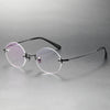 Titanium Semi-Rimless Round Glasses Frames KMN272