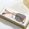 Rimless Metal Women Golden Glasses