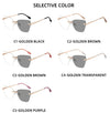 Rimless Metal Women Golden Glasses