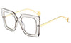 Flower Square Glasses Frames For Women  Trends Luxurious Design Clear Lens Oversize Eyeglasses Fashion Styles