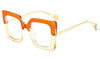 Flower Square Glasses Frames For Women  Trends Luxurious Design Clear Lens Oversize Eyeglasses Fashion Styles