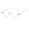 Ag Vintage Semi-Rimless Cat Eye Glasses Frame