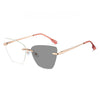 Rimless Metal Women Golden Glasses