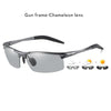 Aluminum Rimless Photochromic Sunglasses Men Polarized Day Night Driving Glasses Chameleon Anti-Glare gafas de sol hombre