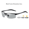 Aluminum Rimless Photochromic Sunglasses Men Polarized Day Night Driving Glasses Chameleon Anti-Glare gafas de sol hombre