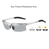 Aluminum Rimless Photochromic Sunglasses Men Polarized Day Night Driving Glasses Chameleon Anti-Glare gafas de sol hombre