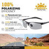 Aluminum Rimless Photochromic Sunglasses Men Polarized Day Night Driving Glasses Chameleon Anti-Glare gafas de sol hombre