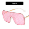 Futuristic Leopard FF Sunglasses Women Oversized Glasses