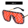 Futuristic Leopard FF Sunglasses Women Oversized Glasses